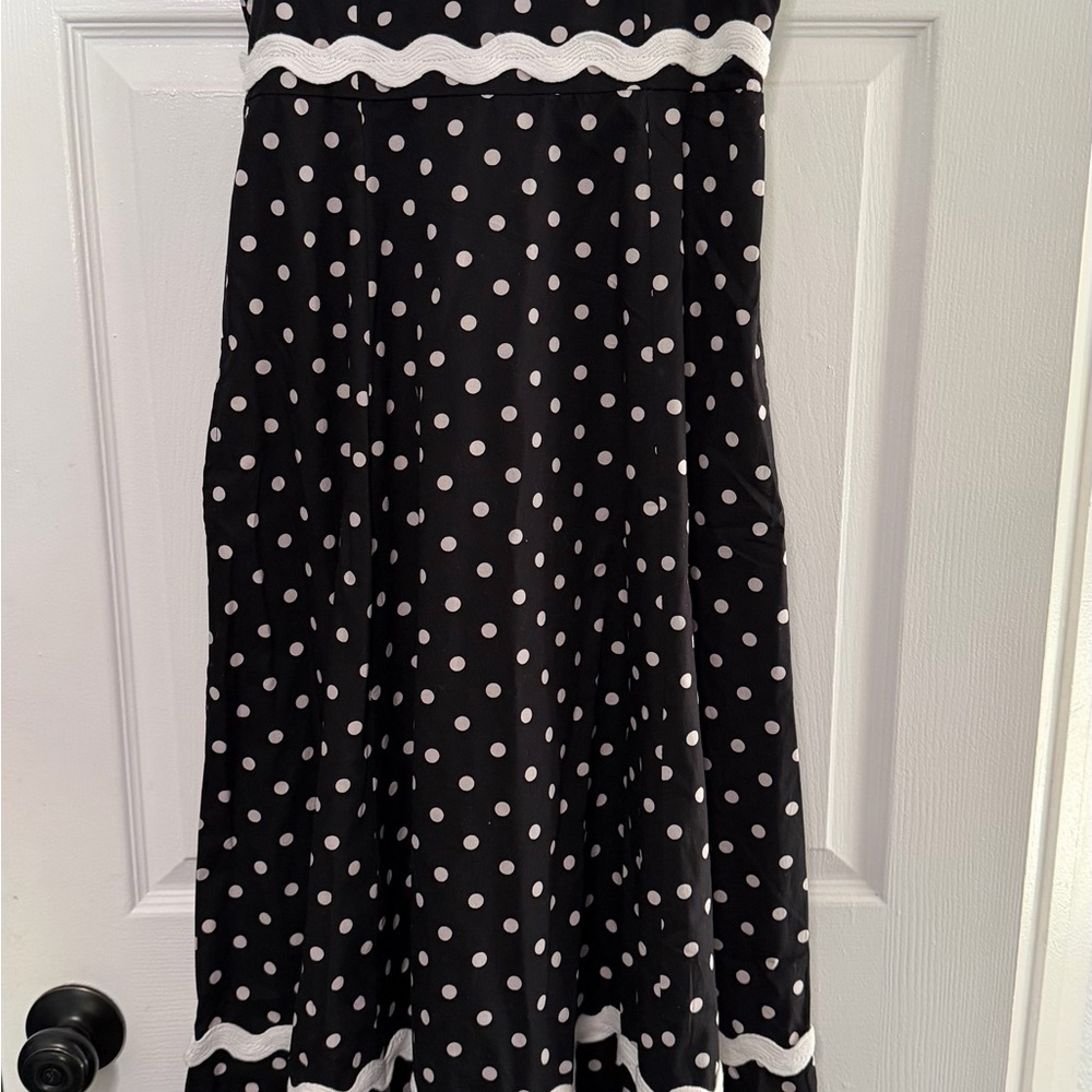 Polka Dot Black and White Dress